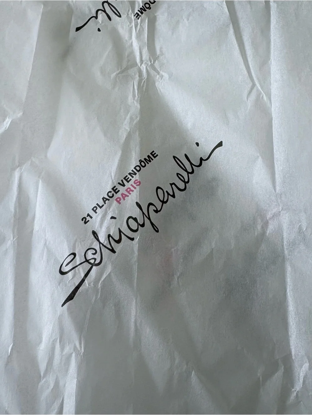 Schiaparelli White Tissue Paper and logo ribbon set